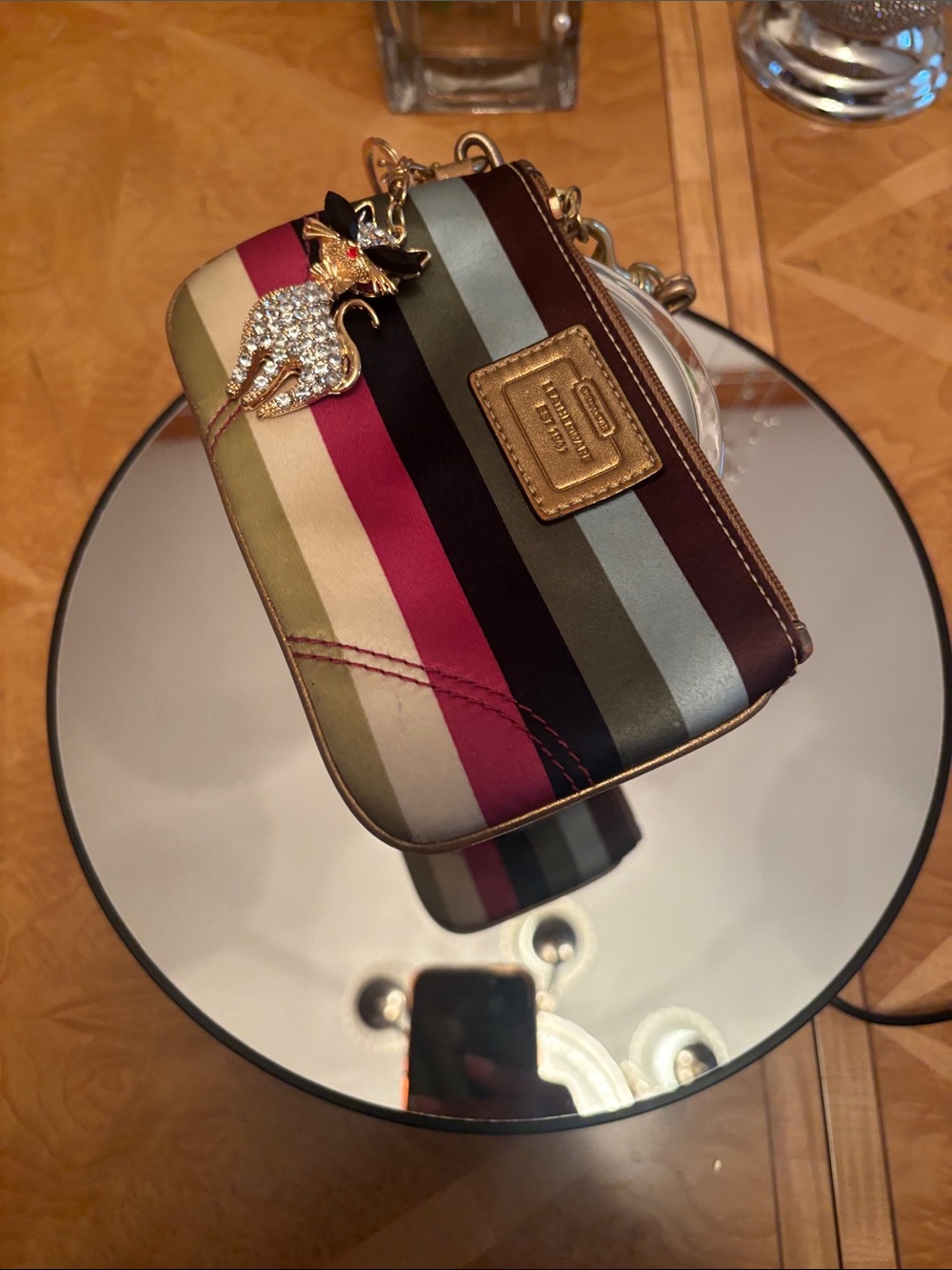 EUC Coach Legacy Stripe Wristlet